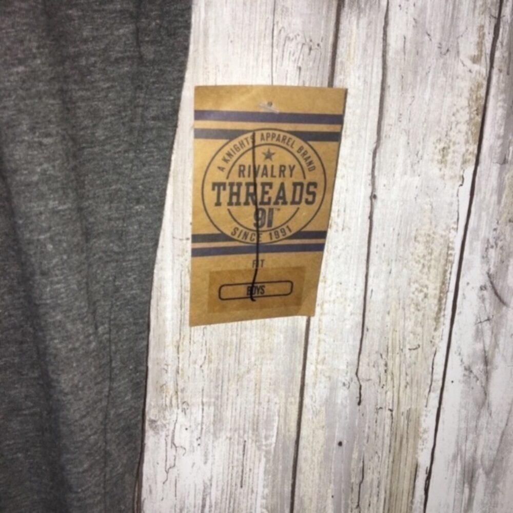 NWT NCAA Kids Kansas Jayhawks Grey Tee Boys Large - Picture 4 of 5